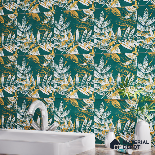 Tropical Wall Tile TL 07249 C Plana 8007 GLM (Gold) 1 ft x 1 ft Ceramic Matte Finish - 9 mm  | 2 mm Spacer is Mandatory | Please Expect a Slight Variation of Pattern